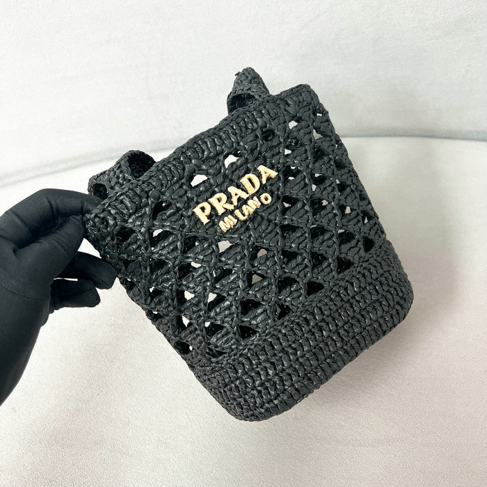 Prada Crochet tote bag 1BG494 Black