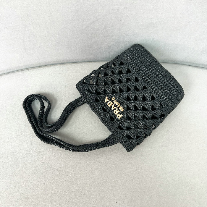 Prada Crochet tote bag 1BG494 Black