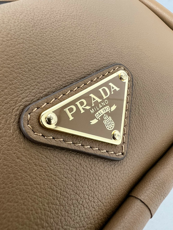 Prada Leather Handbag 1BA451 Brown