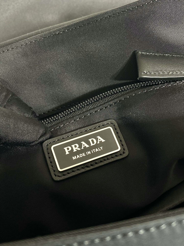 Prada Re-Nylon and leather shoulder bag Black 2VD052