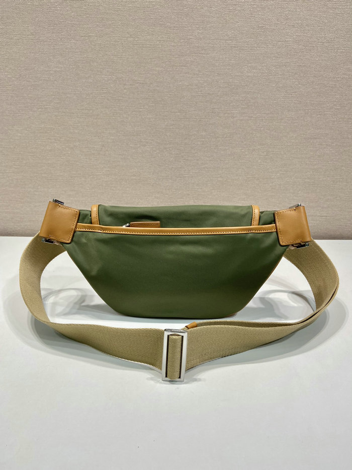 Prada Re-Nylon and leather shoulder bag Green 2VH176