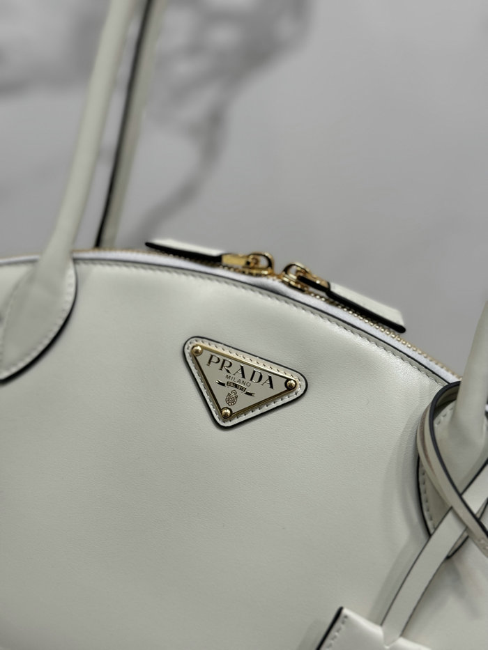 Prada Small Leather Handbag White 1BA427