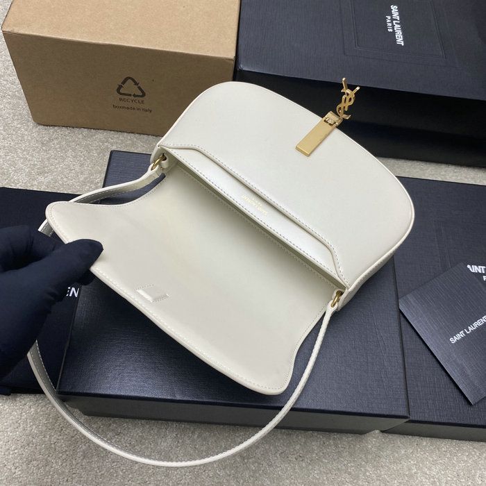 Saint Laurent Mini Voltaire Bag White 779642