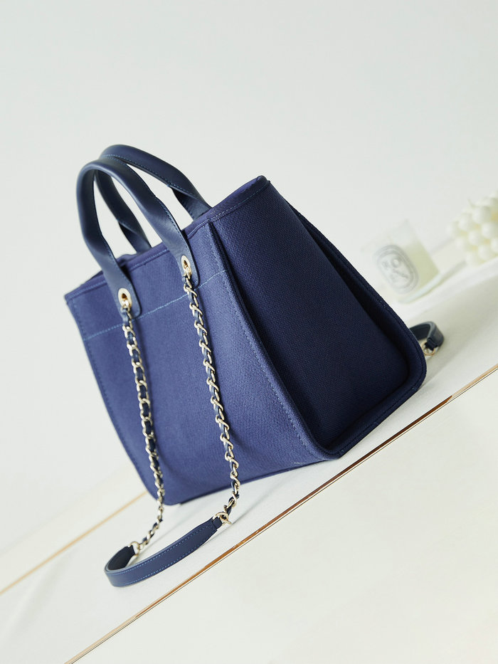 Chanel Deauville Small Shopping Tote Bag AS3257 Blue