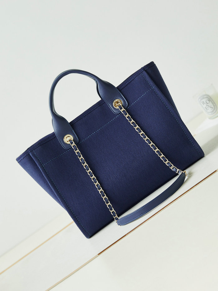 Chanel Deauville Small Shopping Tote Bag AS3257 Blue