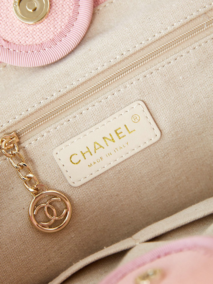 Chanel Deauville Small Shopping Tote Bag AS3257 Pink