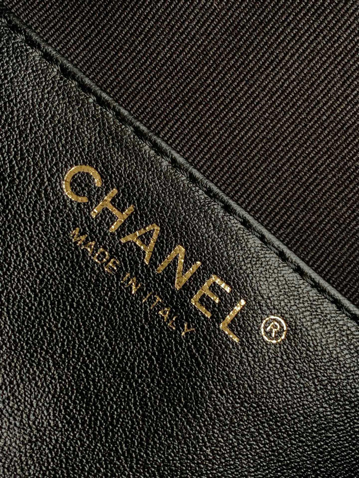 Chanel Lambskin Backpack Black AS4866