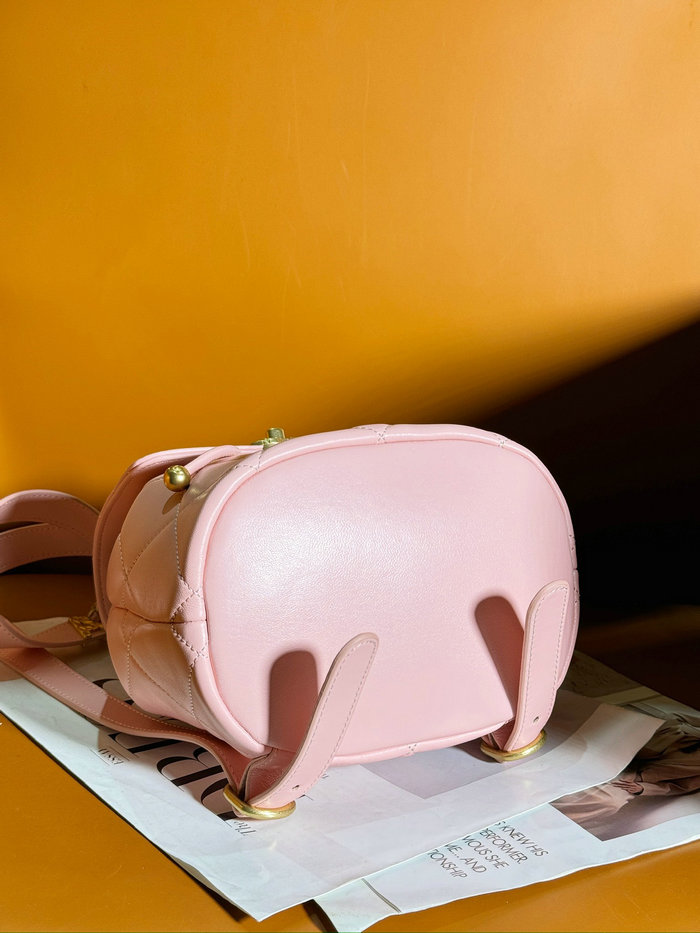 Chanel Lambskin Backpack Pink AS4866