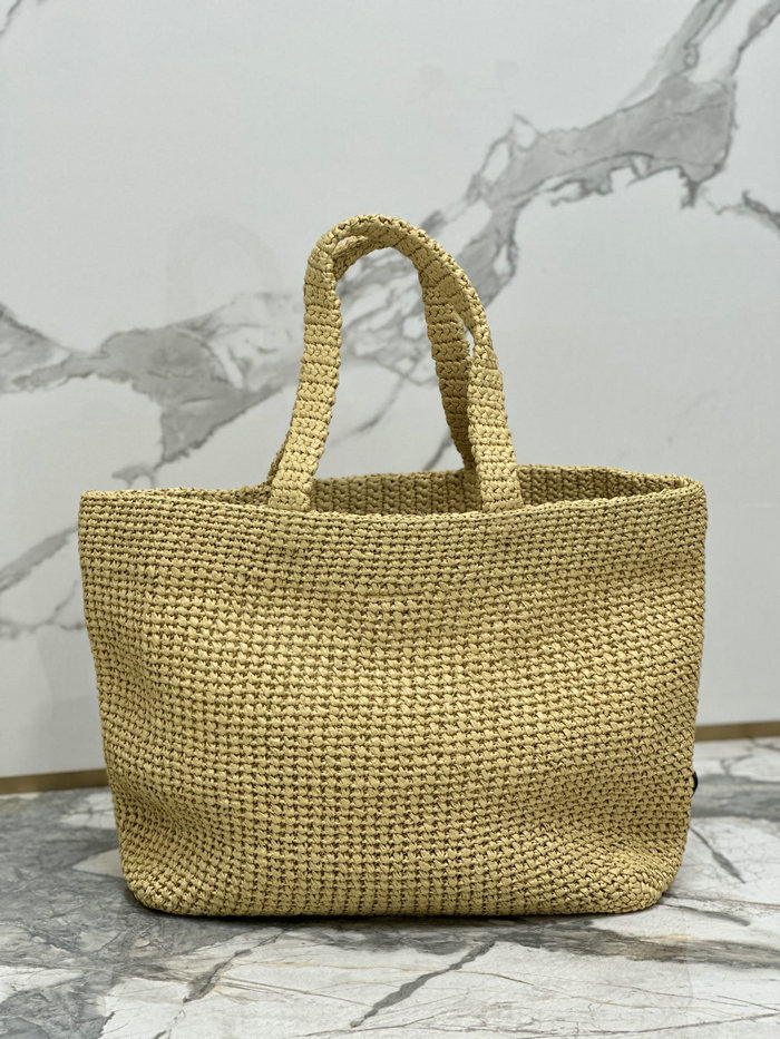 Prada Crochet Tote Bag 1BG392 Beige