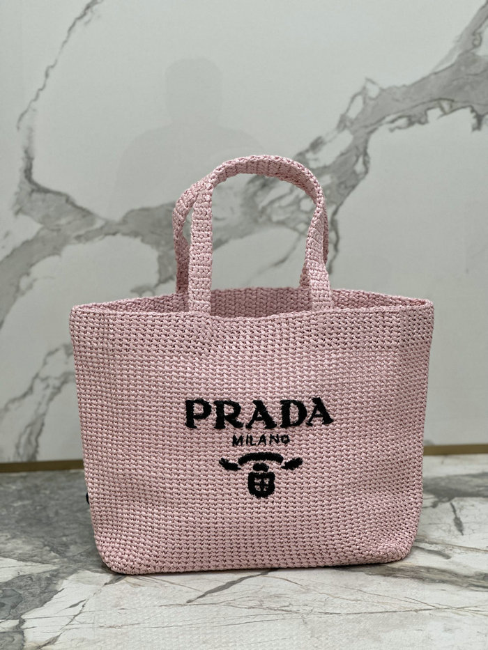 Prada Crochet Tote Bag 1BG392 Pink