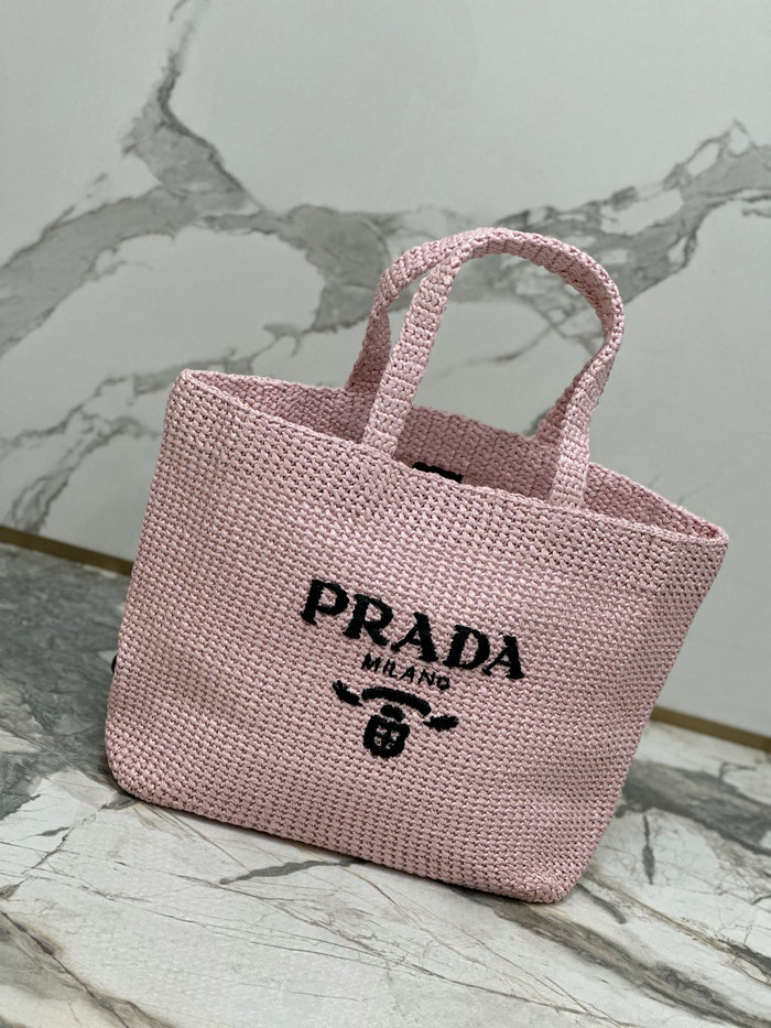 Prada Crochet Tote Bag 1BG392 Pink