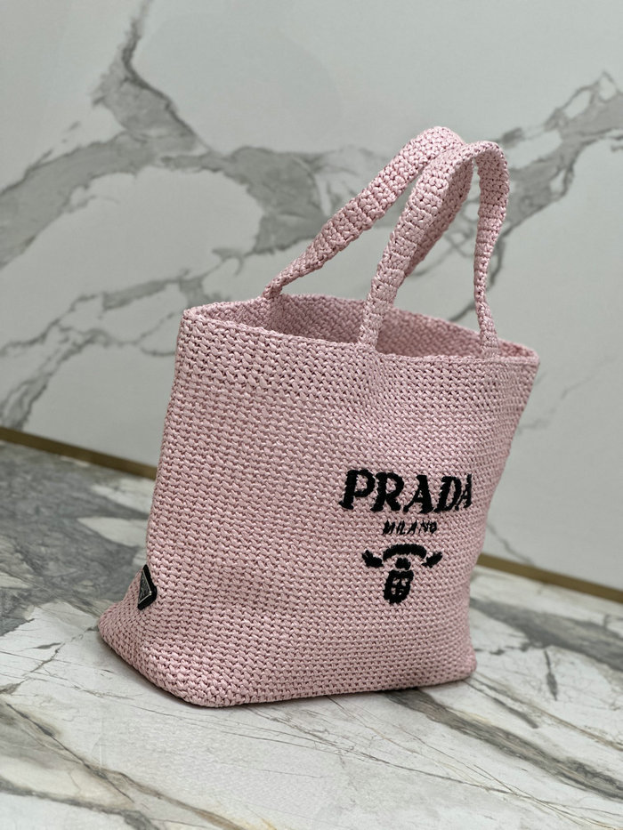 Prada Crochet Tote Bag 1BG392 Pink