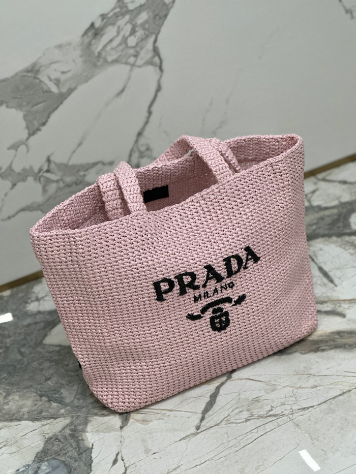 Prada Crochet Tote Bag 1BG392 Pink