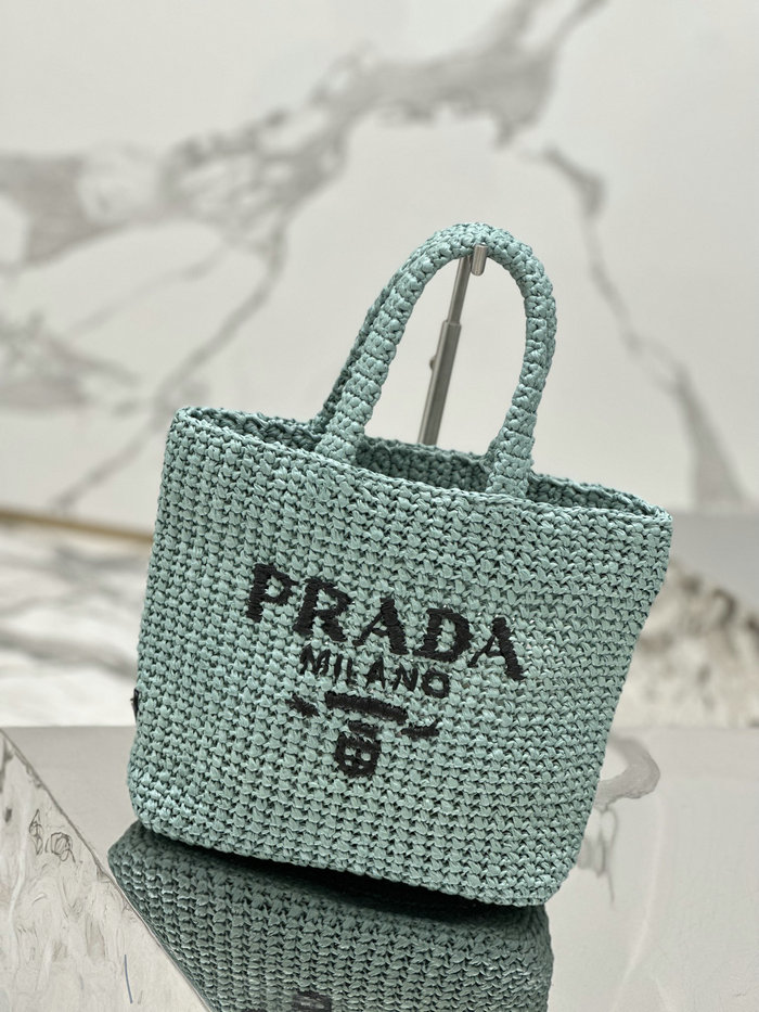 Prada Small Crochet Tote Bag 1BG422 Green