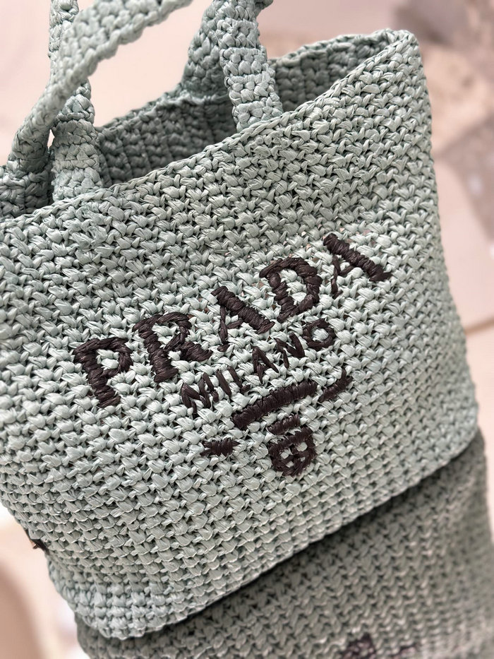 Prada Small Crochet Tote Bag 1BG422 Green