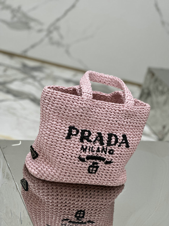 Prada Small Crochet Tote Bag 1BG422 Pink