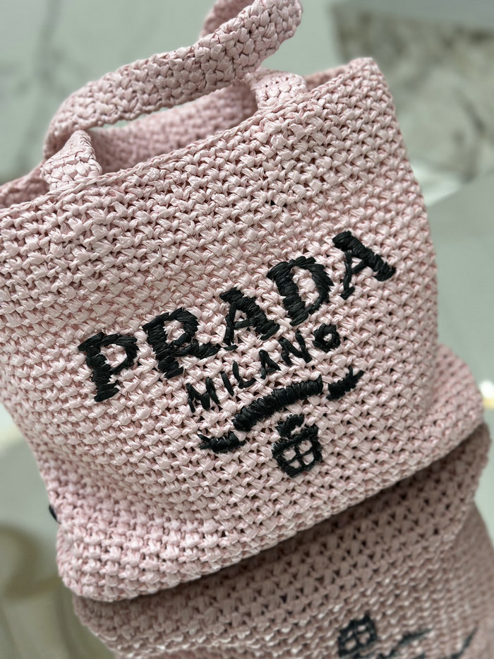 Prada Small Crochet Tote Bag 1BG422 Pink