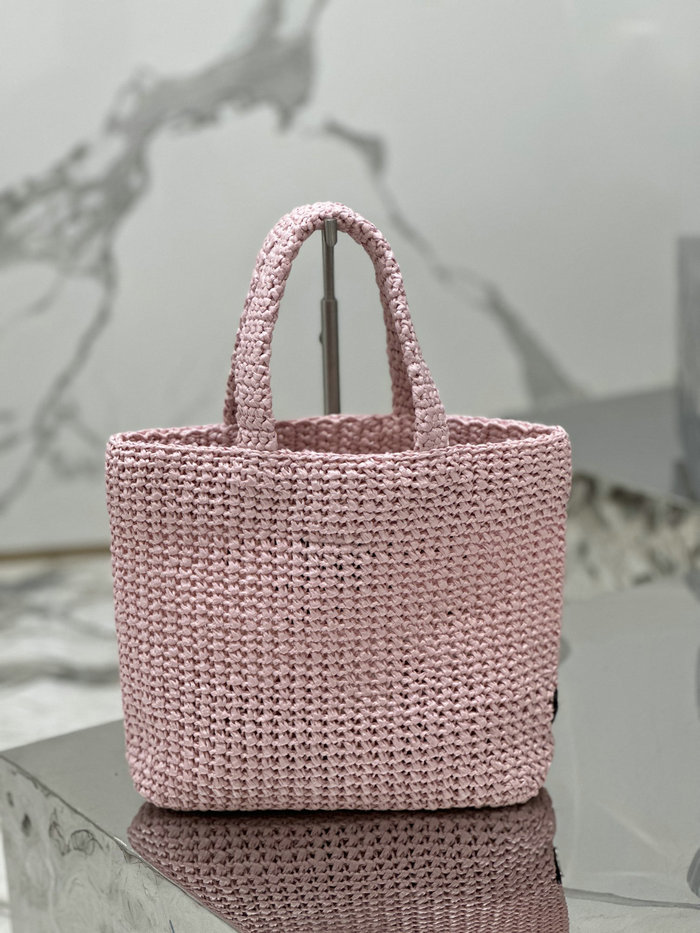 Prada Small Crochet Tote Bag 1BG422 Pink