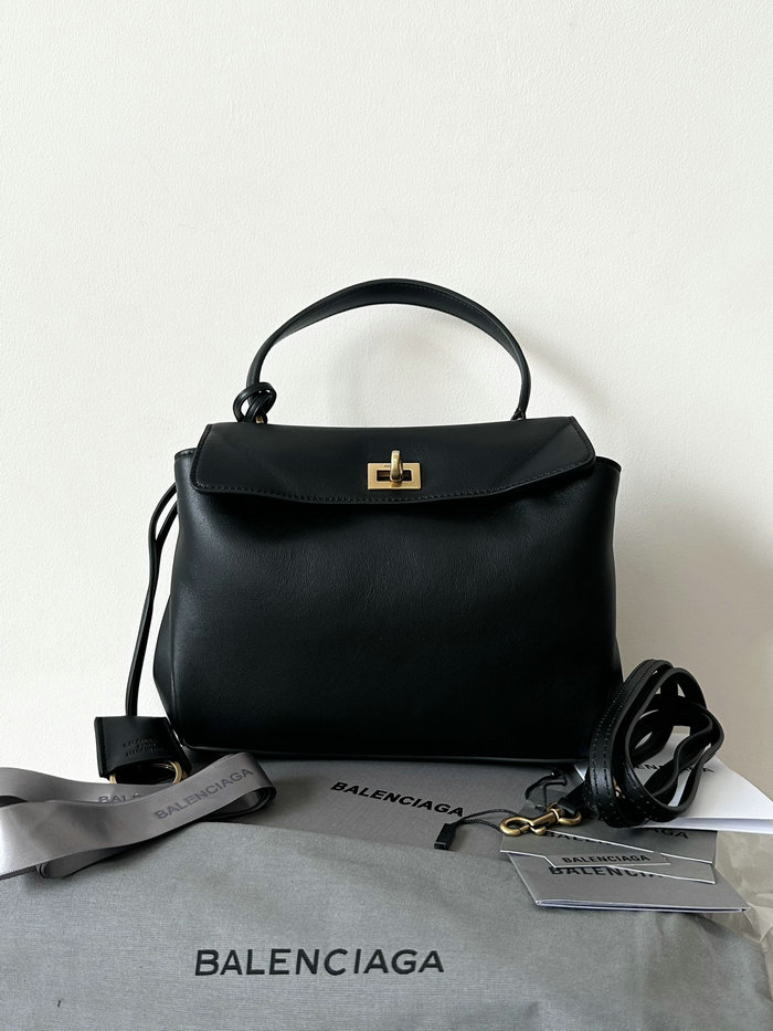 Balenciaga Rodeo Mini Handbag B795456 Black with Gold