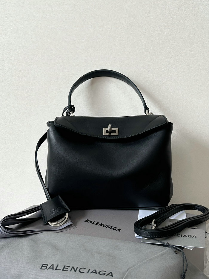 Balenciaga Rodeo Mini Handbag B795456 Black with Silver