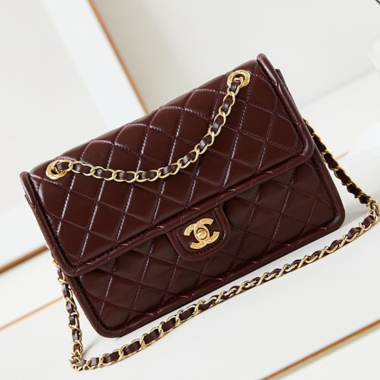 Chanel Lambskin Flap Bag AS4686 Burgundy