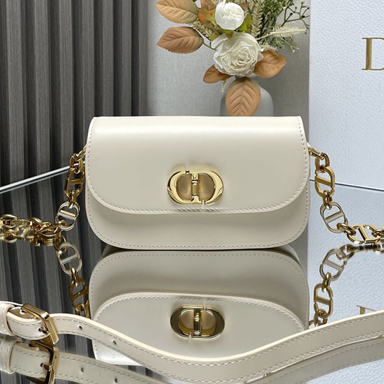Dior Small 30 Montaigne Avenue Bag D9017 White