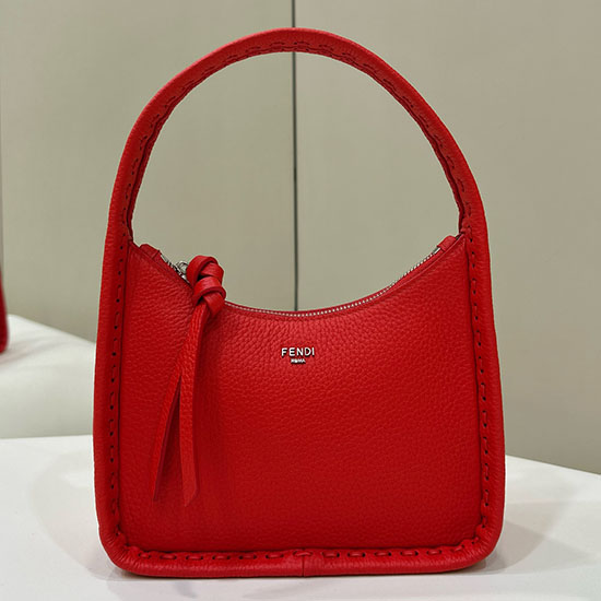 Fendi Mini Fendessence Leather Hobo Bag F80165 Red