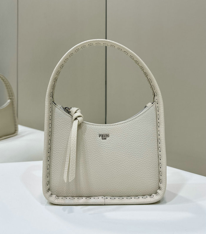 Fendi Mini Fendessence Leather Hobo Bag F80165 White