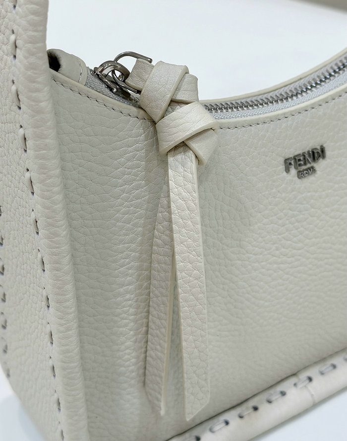 Fendi Mini Fendessence Leather Hobo Bag F80165 White