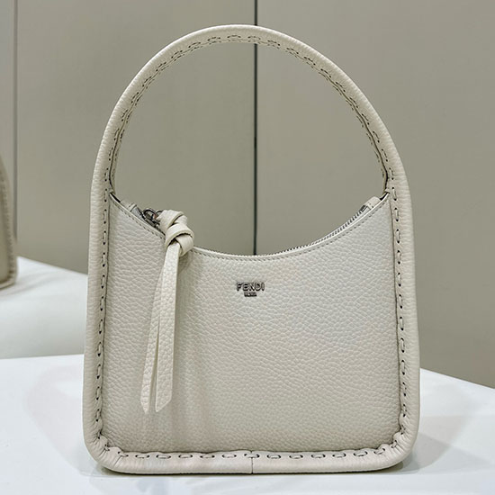 Fendi Mini Fendessence Leather Hobo Bag F80165 White