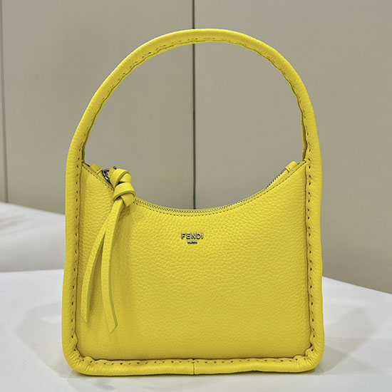 Fendi Mini Fendessence Leather Hobo Bag F80165 Yellow