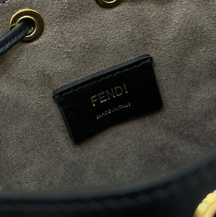 Fendi Small Mon Tresor Bucket Bag F8637 Black