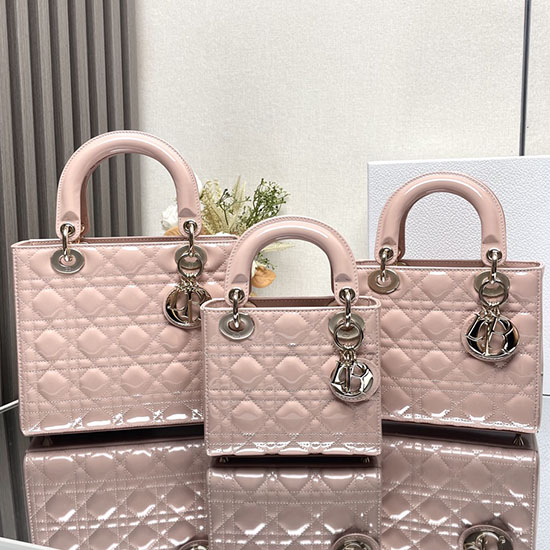 Lady Dior Patent Bag Light Pink MD0505
