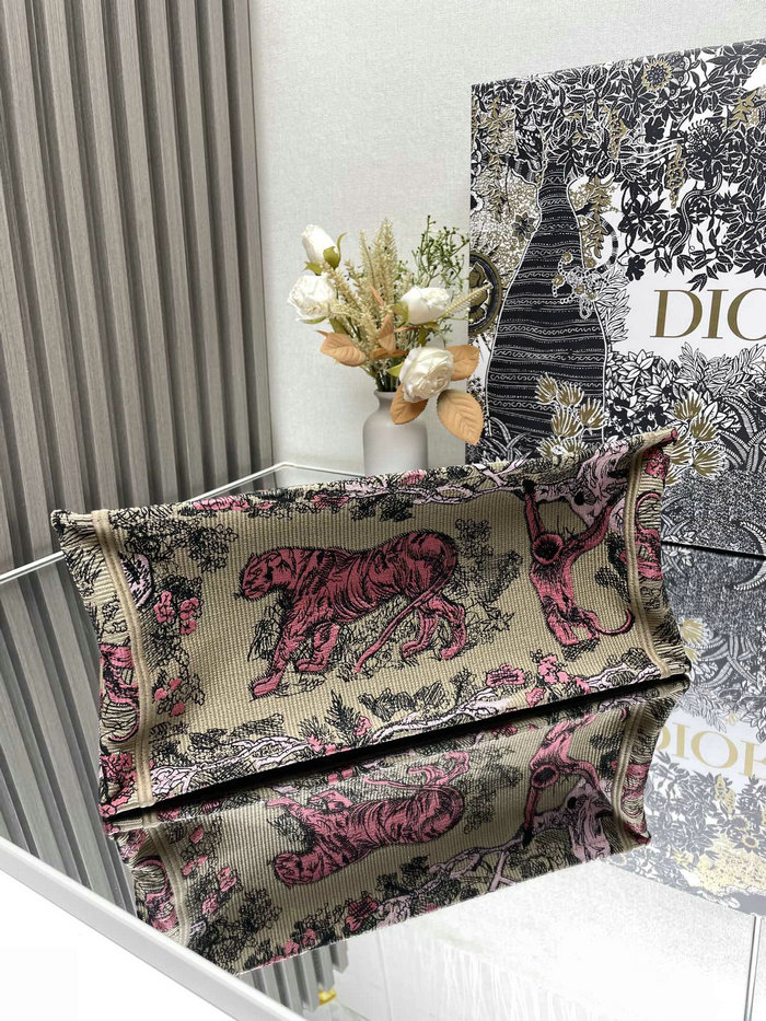 Medium Dior Tiger Book Tote M1286 Peach