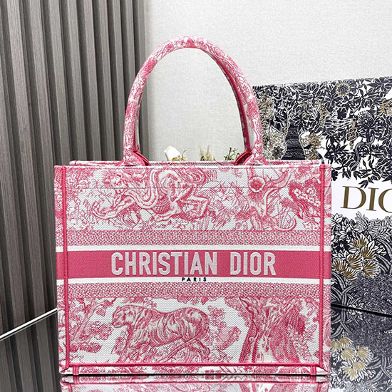 Medium Dior Tiger Book Tote M1286 Pink