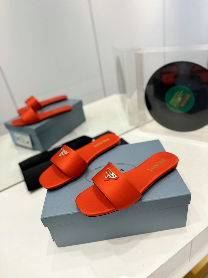 Prada Satin Slippers SPS60905