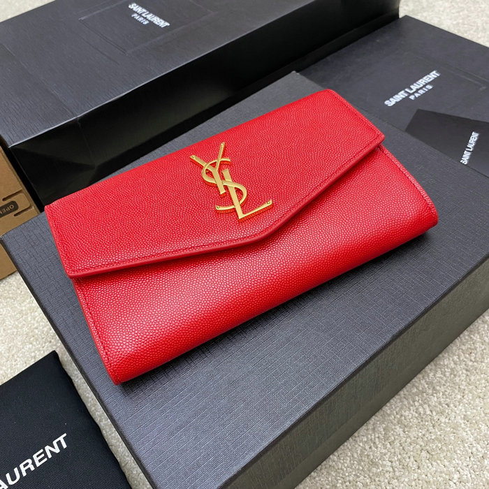 Saint Laurent Uptown Chain Wallet 607788 Red