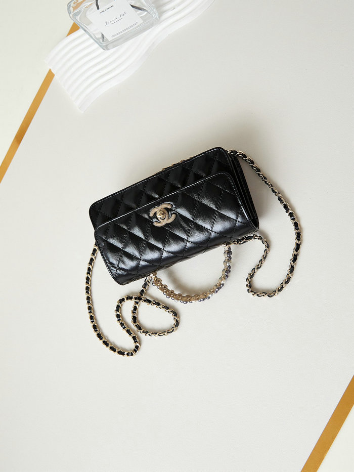 Small Chanel Flap Bag with Top Handle AP3803 Black