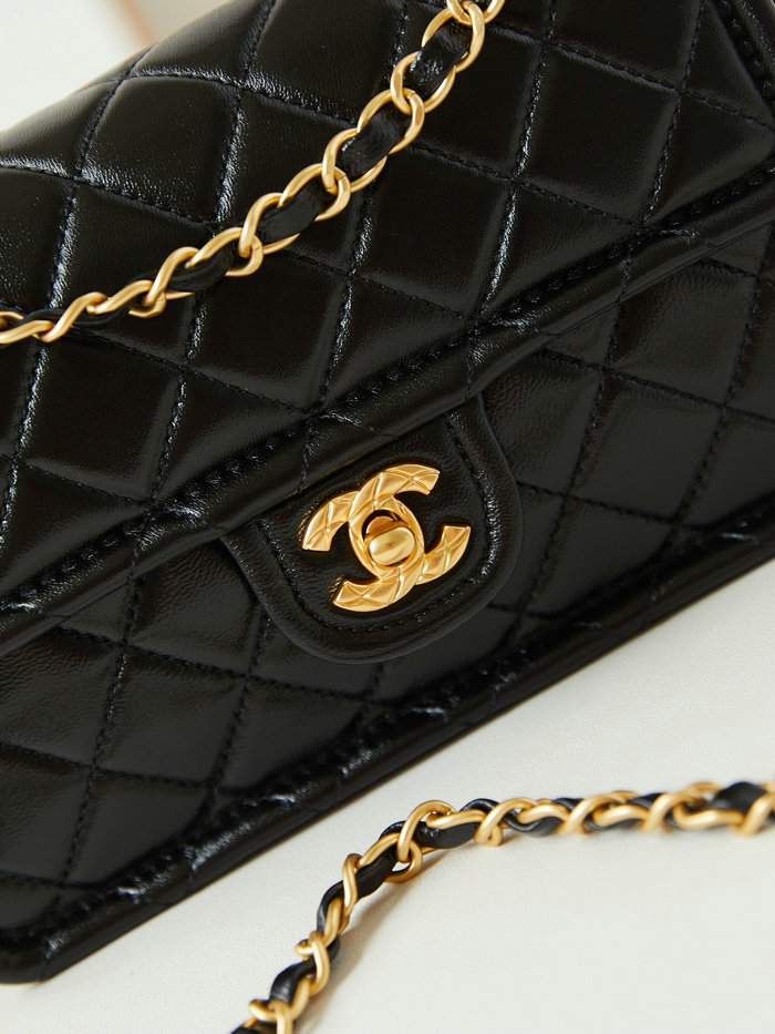 Small Chanel Lambskin Flap Bag AS4687 Black