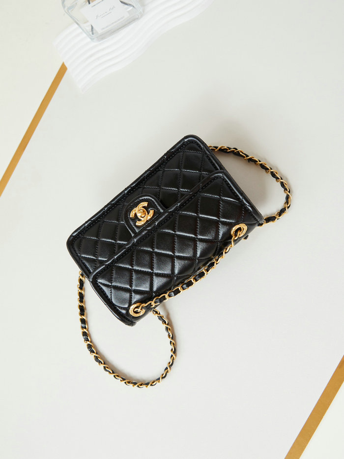 Small Chanel Lambskin Flap Bag AS4687 Black