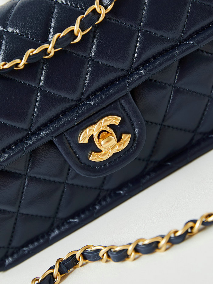 Small Chanel Lambskin Flap Bag AS4687 Blue