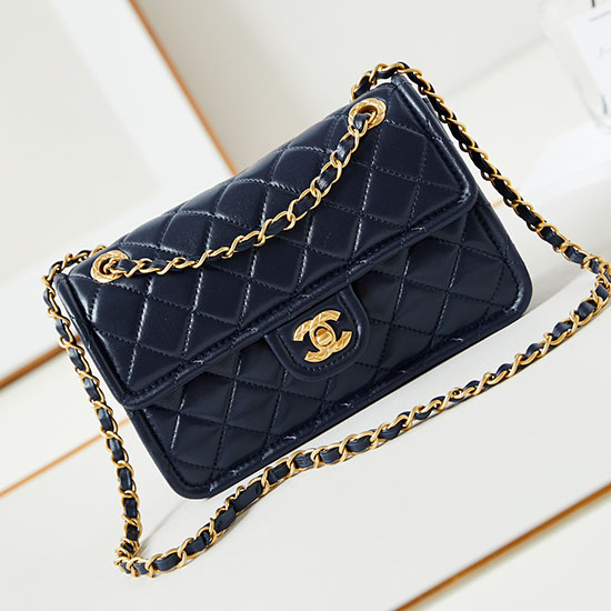 Small Chanel Lambskin Flap Bag AS4687 Blue