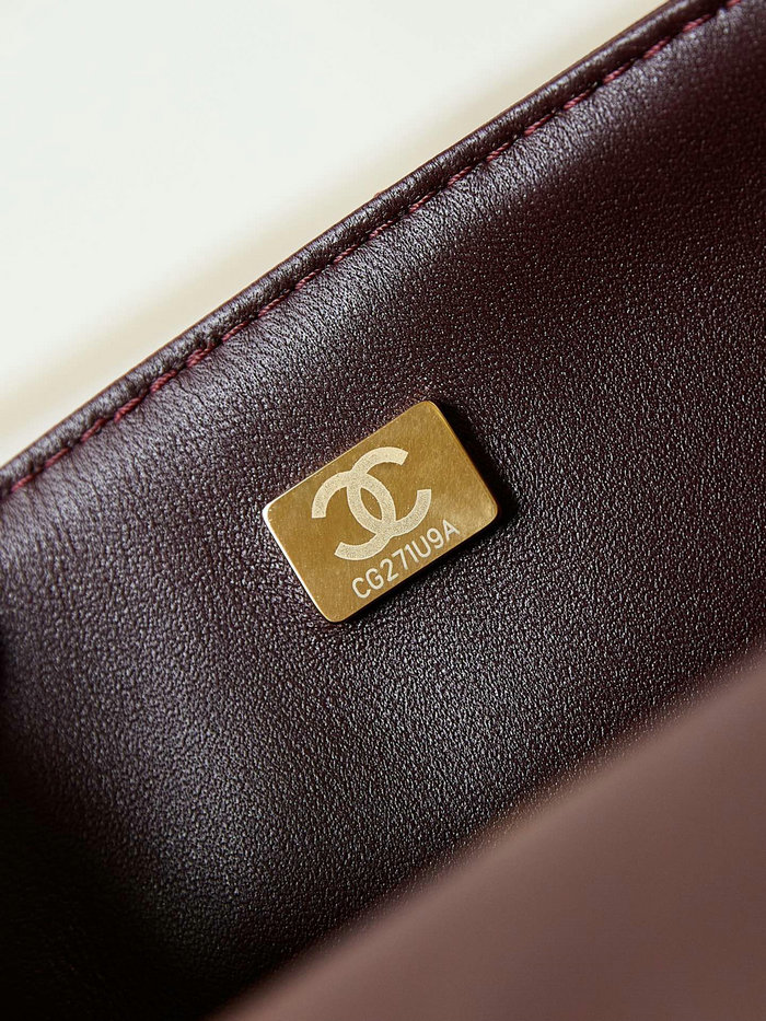 Small Chanel Lambskin Flap Bag AS4687 Burgundy