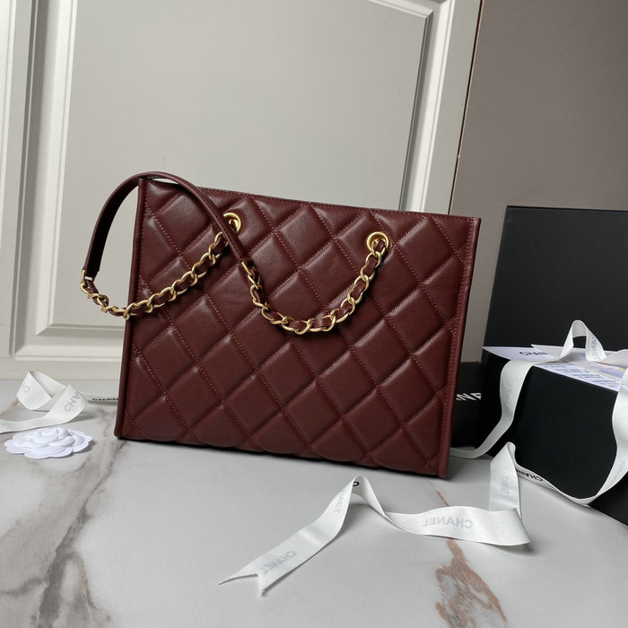 Chanel Small Tote AS4940 Burgundy