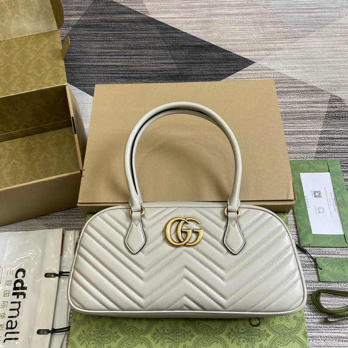 Gucci GG Marmont Medium Top Handle Bag 795218 Grey