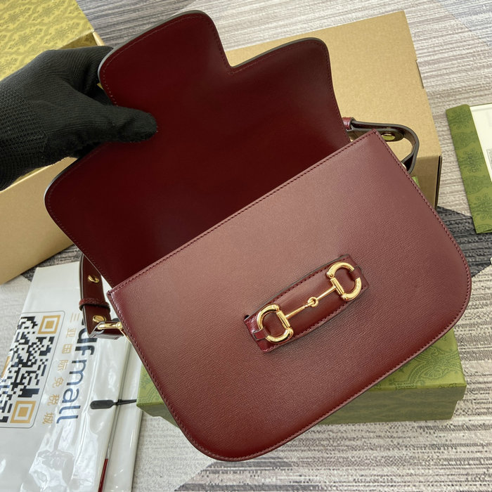 Gucci Horsebit 1955 Shoulder Bag 602204 Burgundy