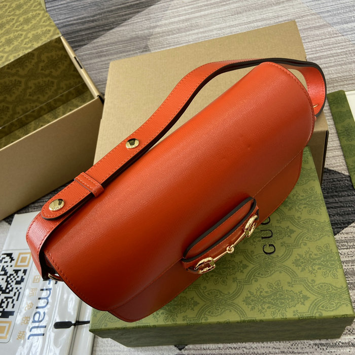 Gucci Horsebit 1955 Shoulder Bag 602204 Orange