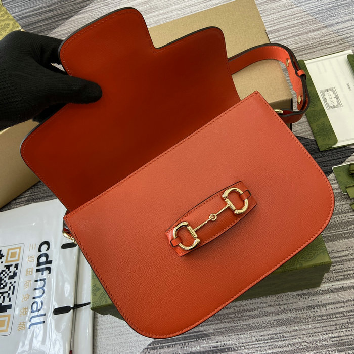 Gucci Horsebit 1955 Shoulder Bag 602204 Orange