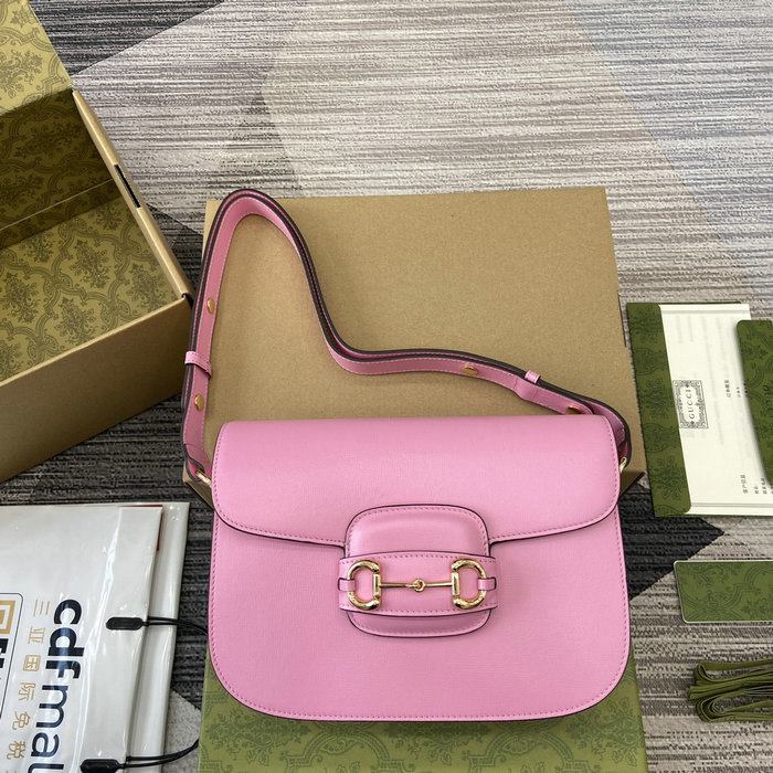 Gucci Horsebit 1955 Shoulder Bag 602204 Pink