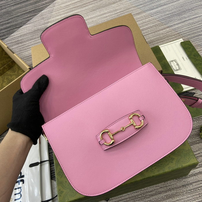 Gucci Horsebit 1955 Shoulder Bag 602204 Pink